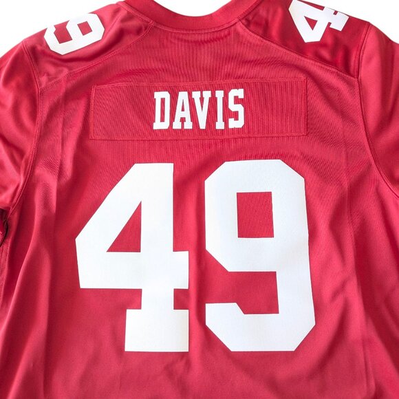 NIKE San Francisco 49'ers Authentic - Pro-Style Jersey #49 Davis - Men's Size XL - Picture 5 of 9